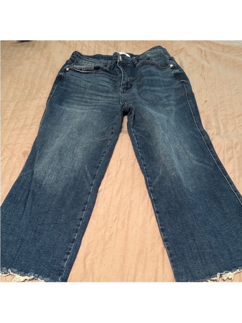 Judy Blue Dark Blue Wide Leg Flare Jeans